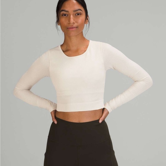 Lululemon Ebb to Street Long Sleeve white opal - Picture 4 of 8